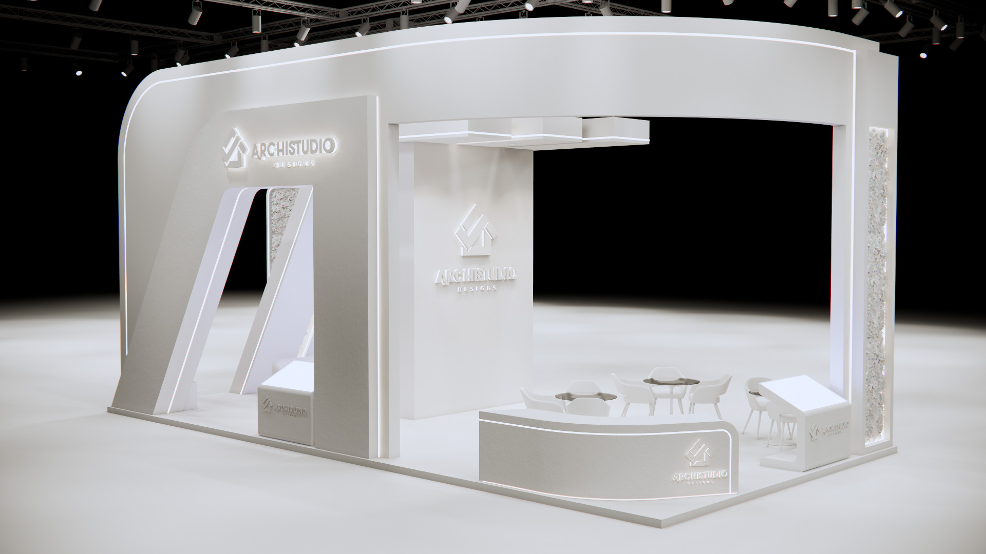 Booth Exhibition Stand Stall 12m x 6m render ready 3D model  3D model_14