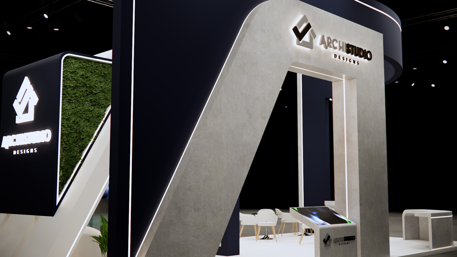 Booth Exhibition Stand Stall 12m x 6m render ready 3D model  3D model_12