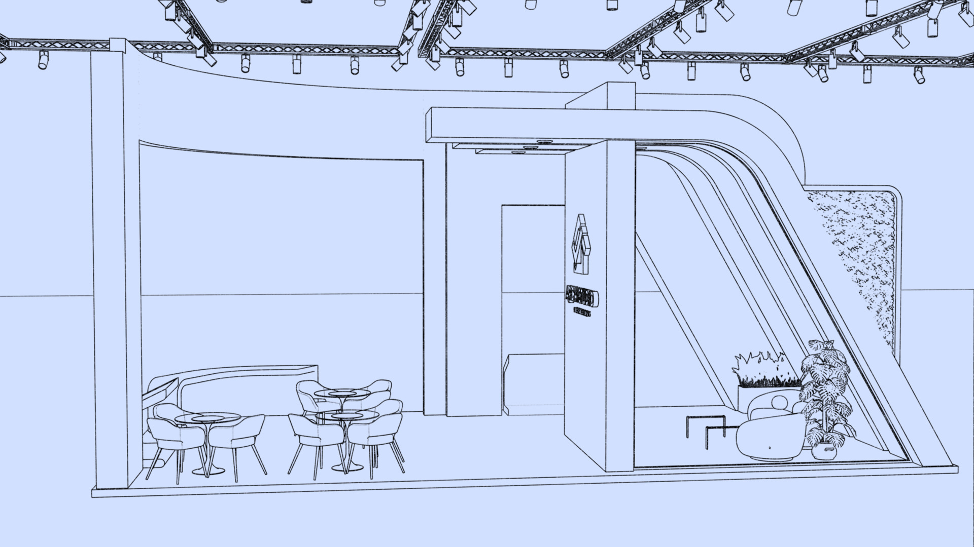 Booth Exhibition Stand Stall 12m x 6m render ready 3D model  3D model_21