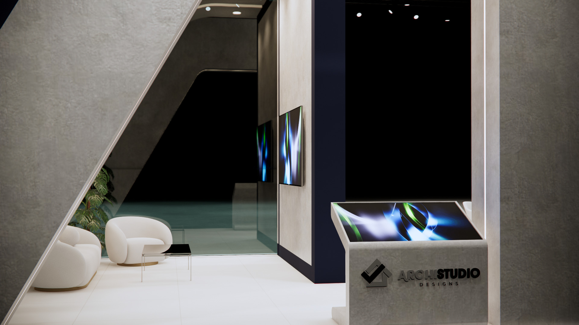 Booth Exhibition Stand Stall 12m x 6m render ready 3D model  3D model_11