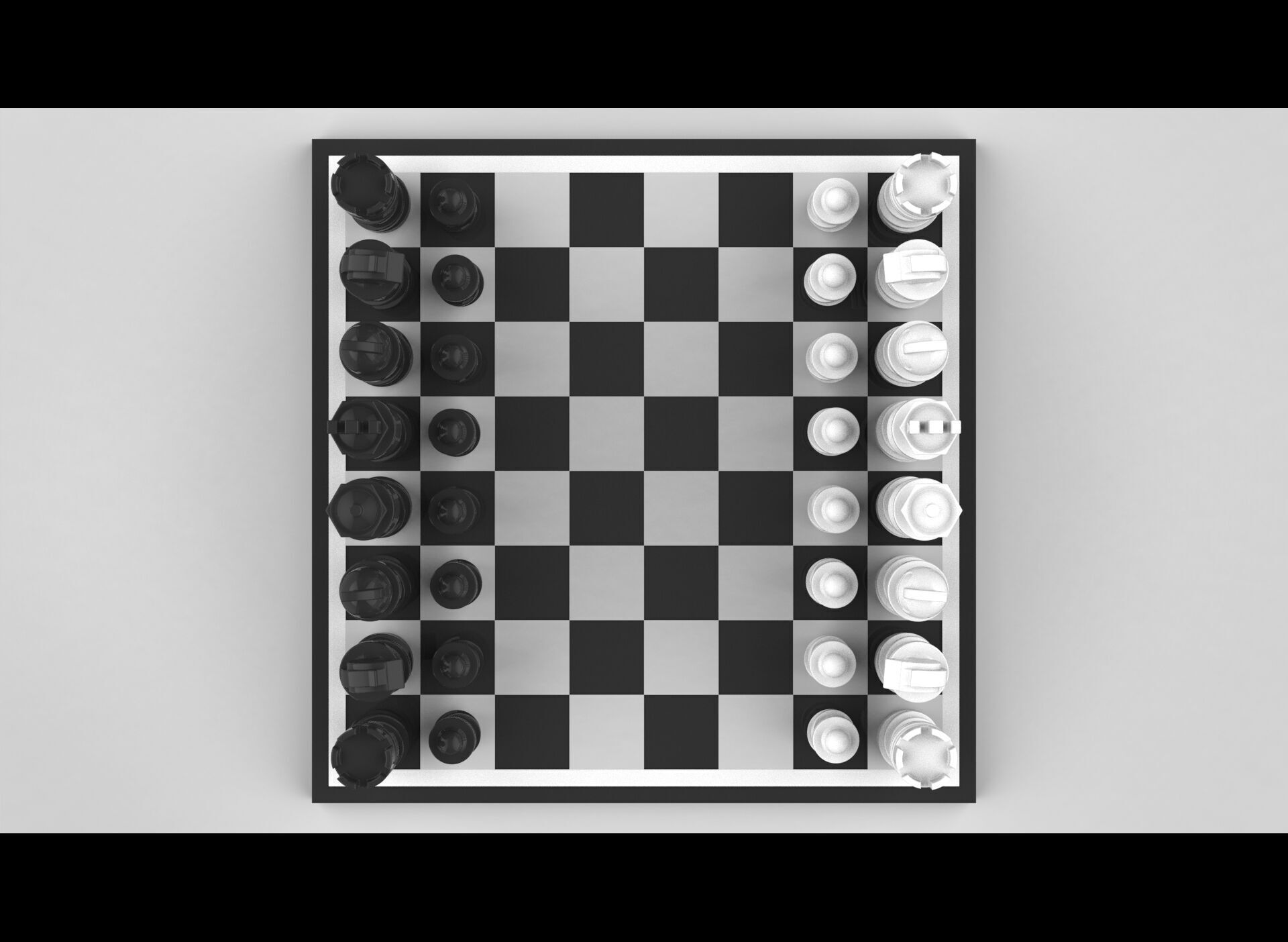 Unique 3D Chess Set 3D print model_7