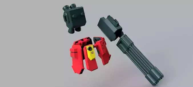 Heavy Arms Kai Mobile Suit 1-144 scale 3D print model