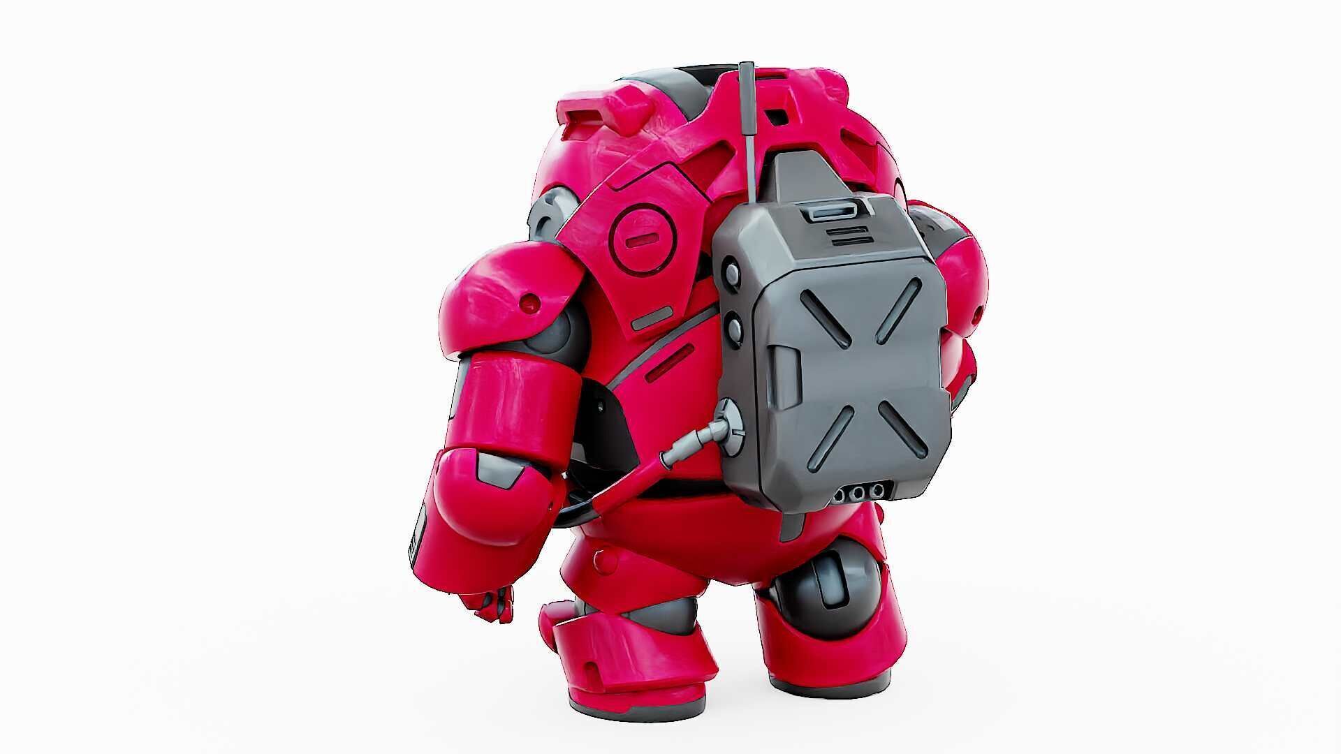 AMONG US CHARACTER-H  Rigged for Unreal Engine - Unity - MIXAMO  3D model_14