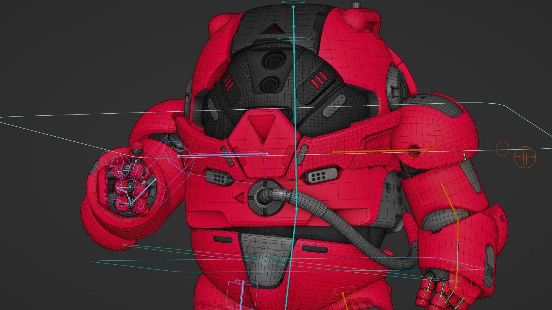 AMONG US CHARACTER-H  Rigged for Unreal Engine - Unity - MIXAMO  3D model_39