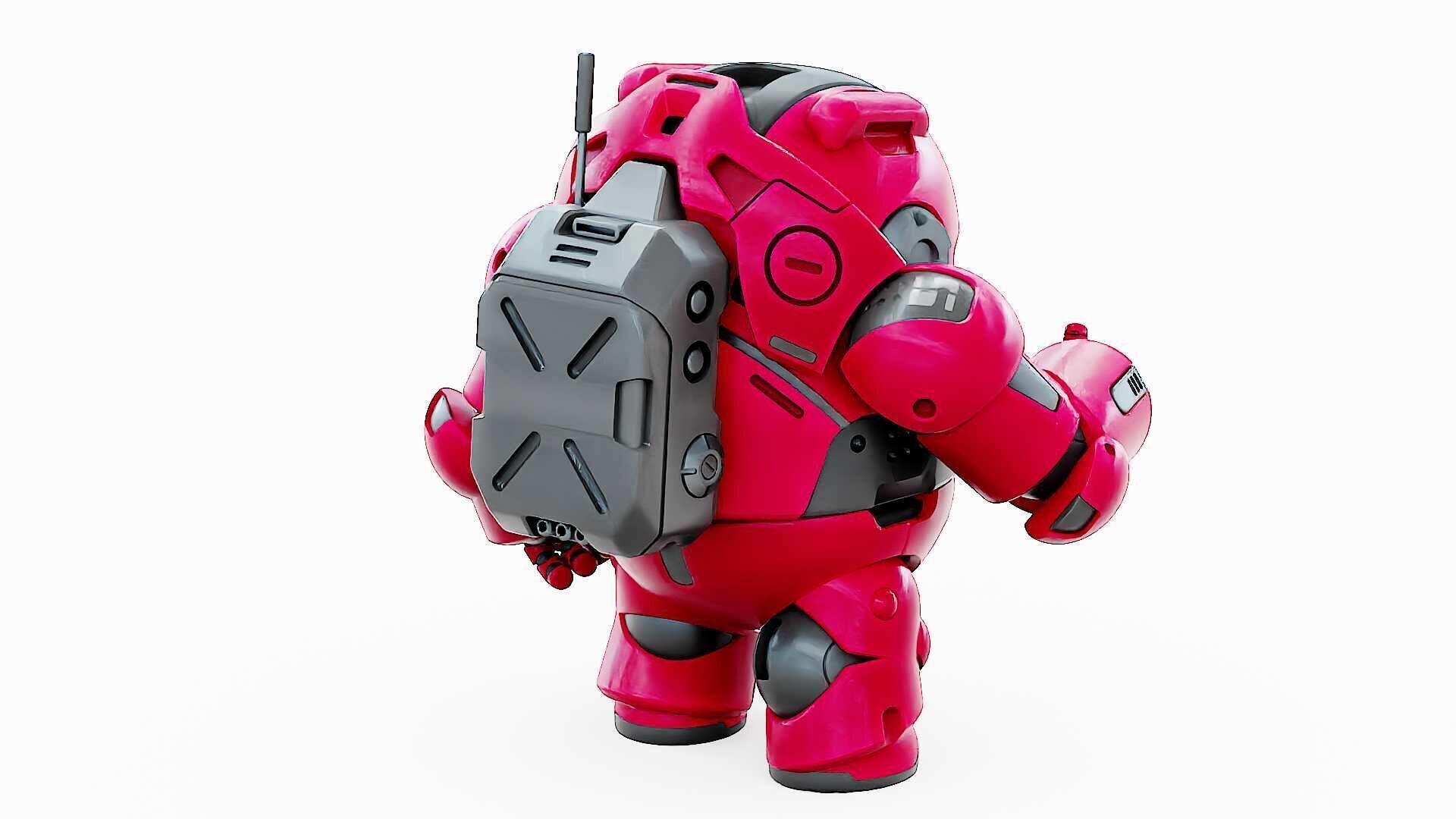 AMONG US CHARACTER-H  Rigged for Unreal Engine - Unity - MIXAMO  3D model_18