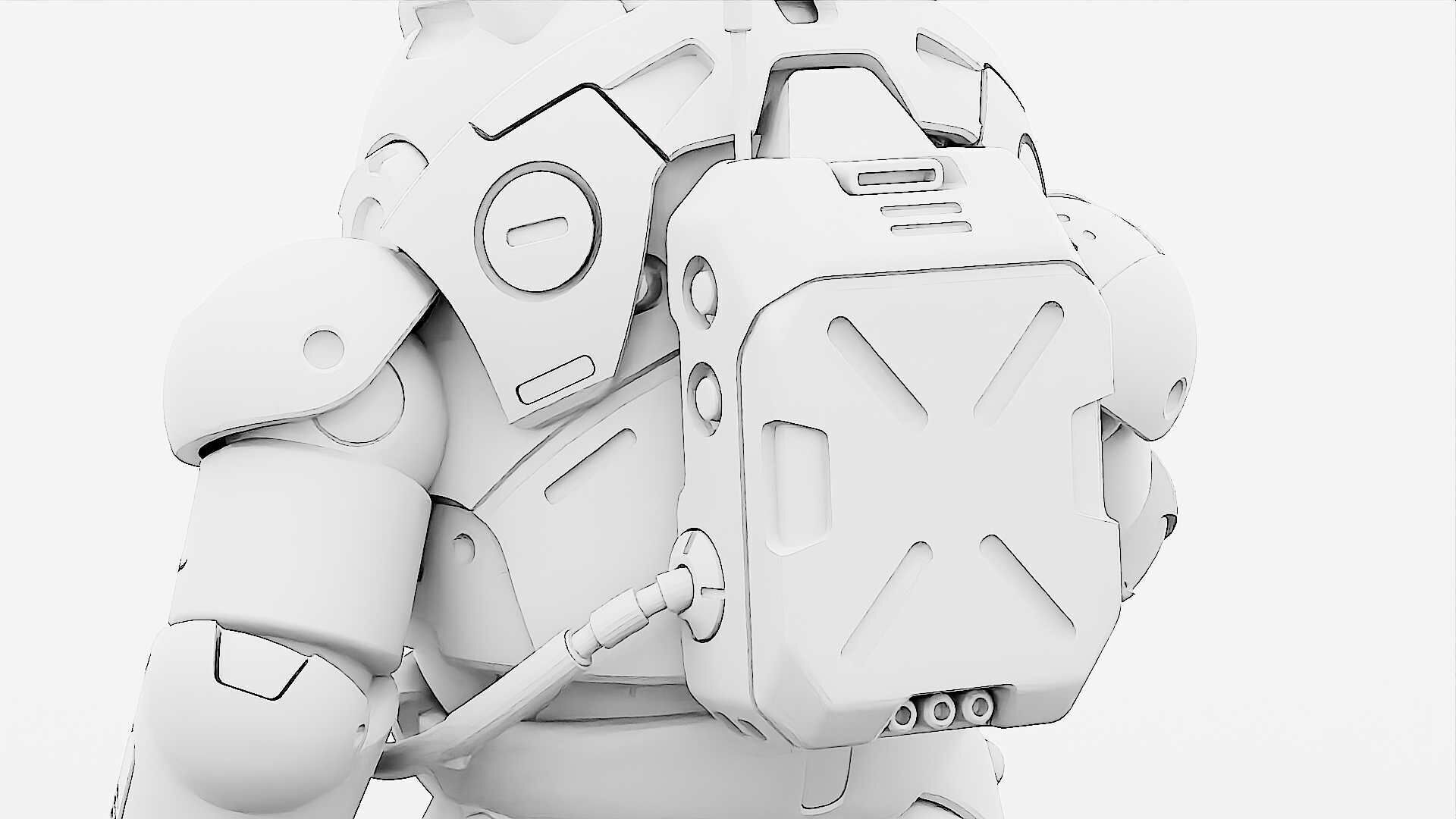 AMONG US CHARACTER-H  Rigged for Unreal Engine - Unity - MIXAMO  3D model_35