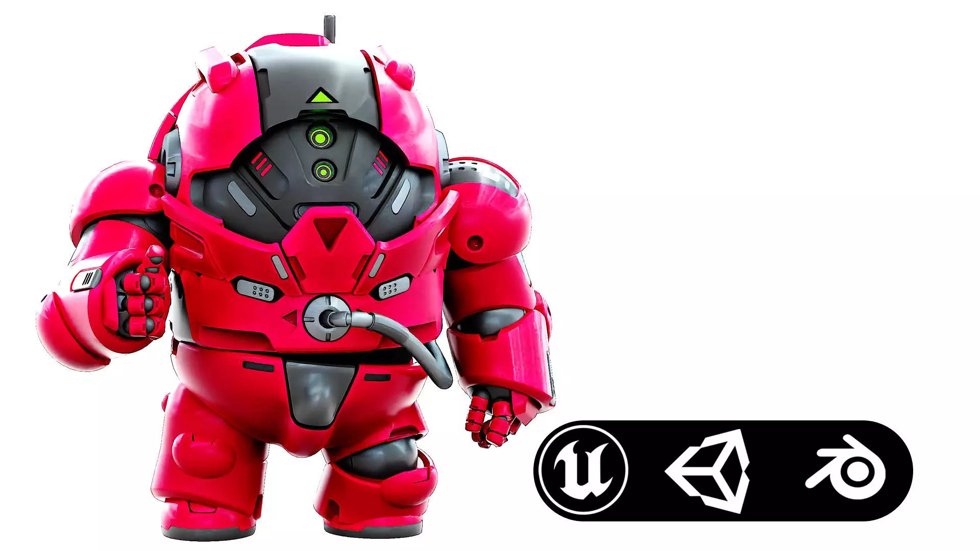 AMONG US CHARACTER-H  Rigged for Unreal Engine - Unity - MIXAMO  3D model_0