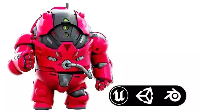 AMONG US CHARACTER-H  Rigged for Unreal Engine - Unity - MIXAMO  3D model
