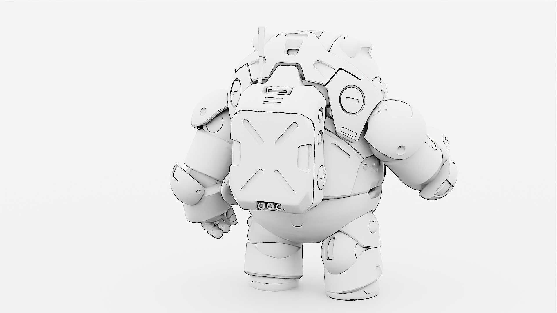 AMONG US CHARACTER-H  Rigged for Unreal Engine - Unity - MIXAMO  3D model_33