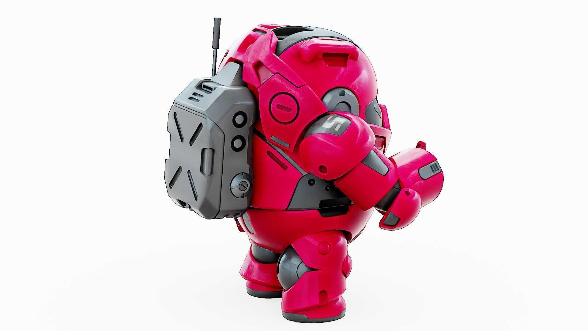 AMONG US CHARACTER-H  Rigged for Unreal Engine - Unity - MIXAMO  3D model_19