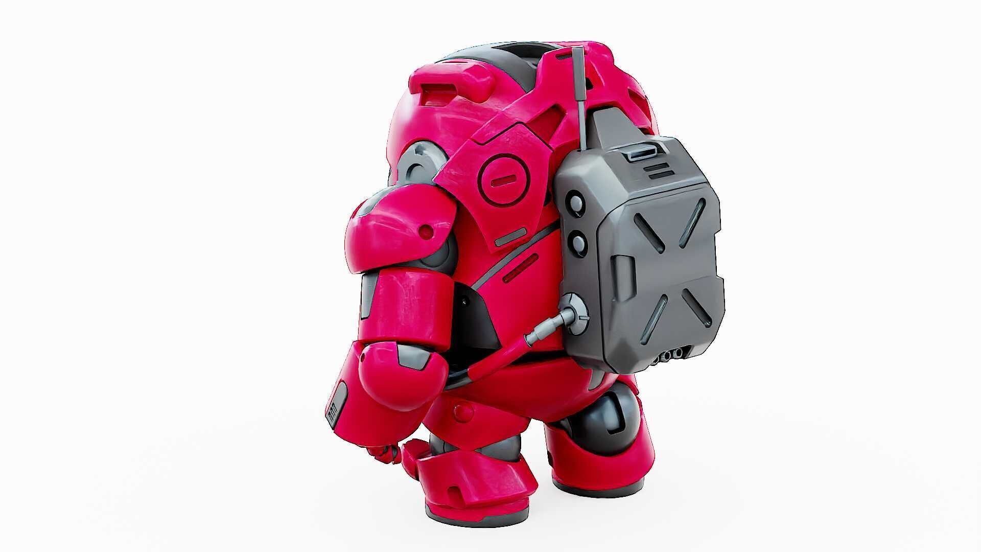 AMONG US CHARACTER-H  Rigged for Unreal Engine - Unity - MIXAMO  3D model_13