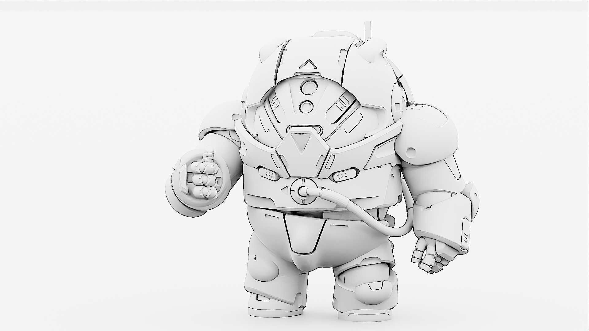 AMONG US CHARACTER-H  Rigged for Unreal Engine - Unity - MIXAMO  3D model_32