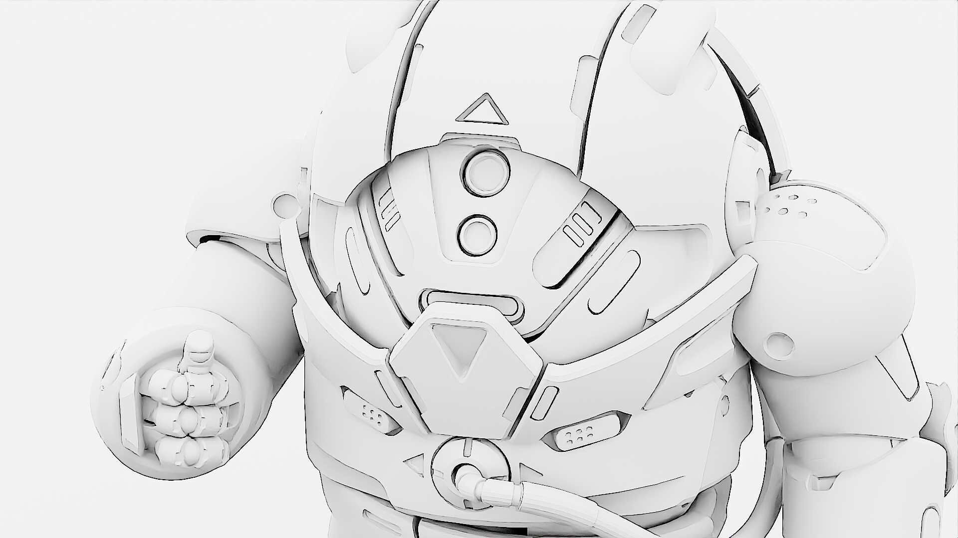 AMONG US CHARACTER-H  Rigged for Unreal Engine - Unity - MIXAMO  3D model_34