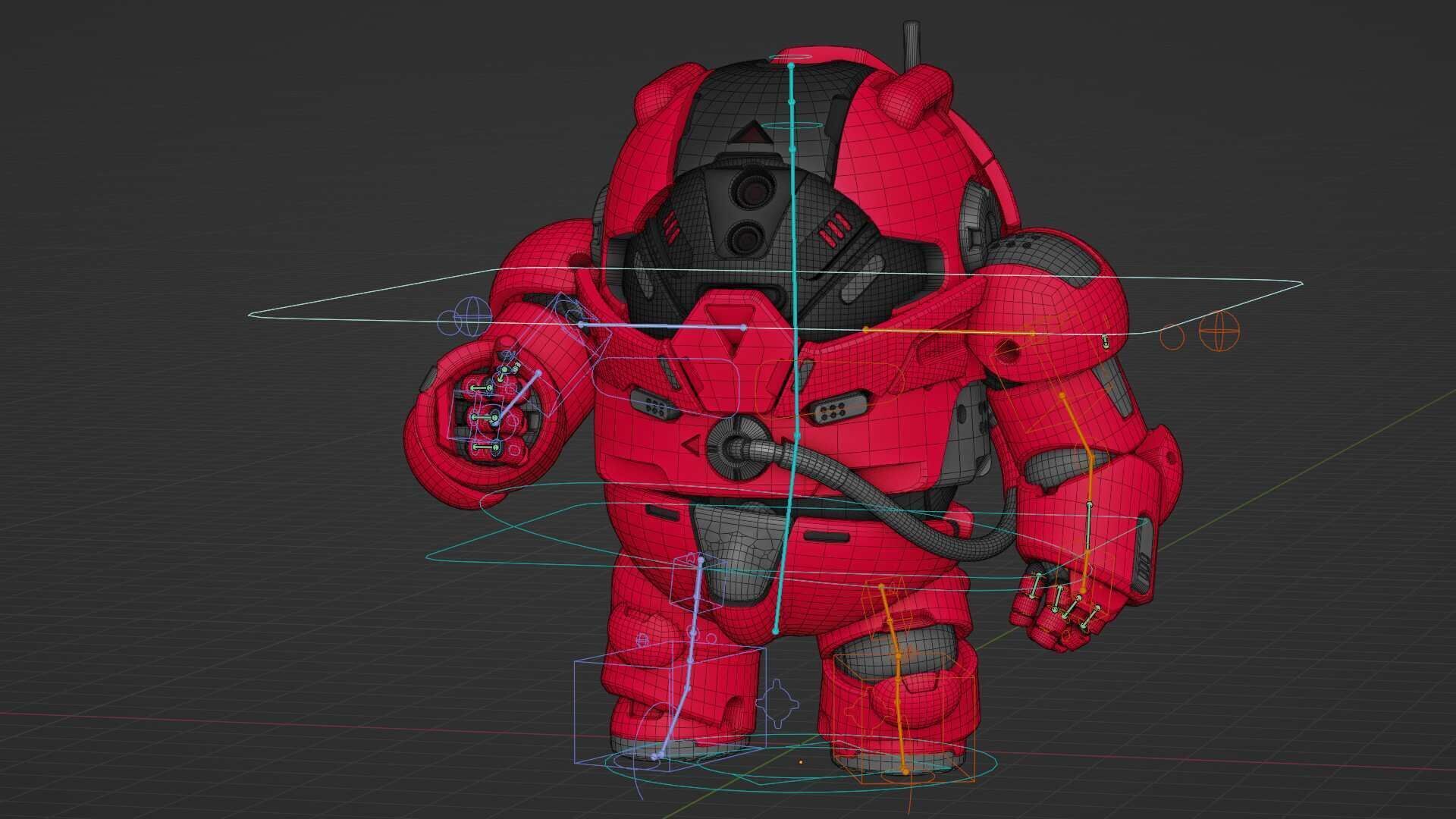 AMONG US CHARACTER-H  Rigged for Unreal Engine - Unity - MIXAMO  3D model_37