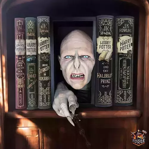 Voldemort with removable wand - Book Nook