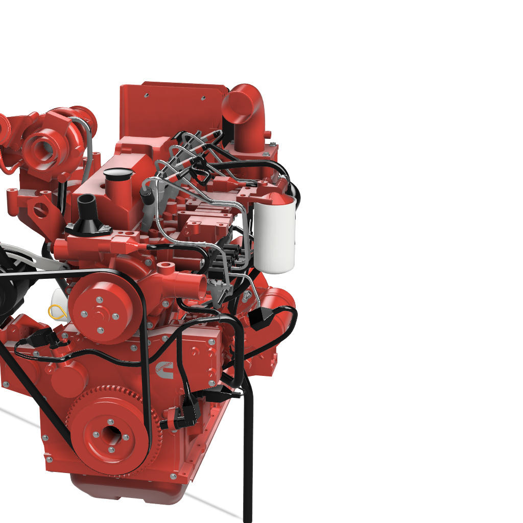 Cummins Diesel engine 3 3 QSB 3D print model_1