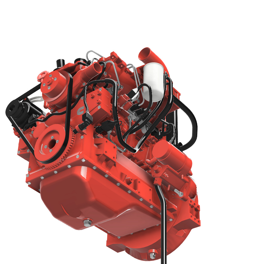 Cummins Diesel engine 3 3 QSB 3D print model_6