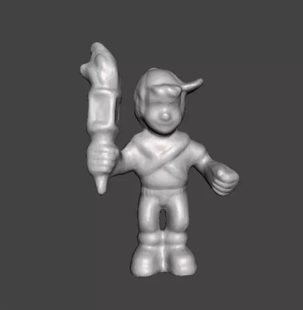 MIGHTYMAX MAX HERO WITH TORCH 1992 PVC FIGURE MINIATURE TOY 3D print model_0