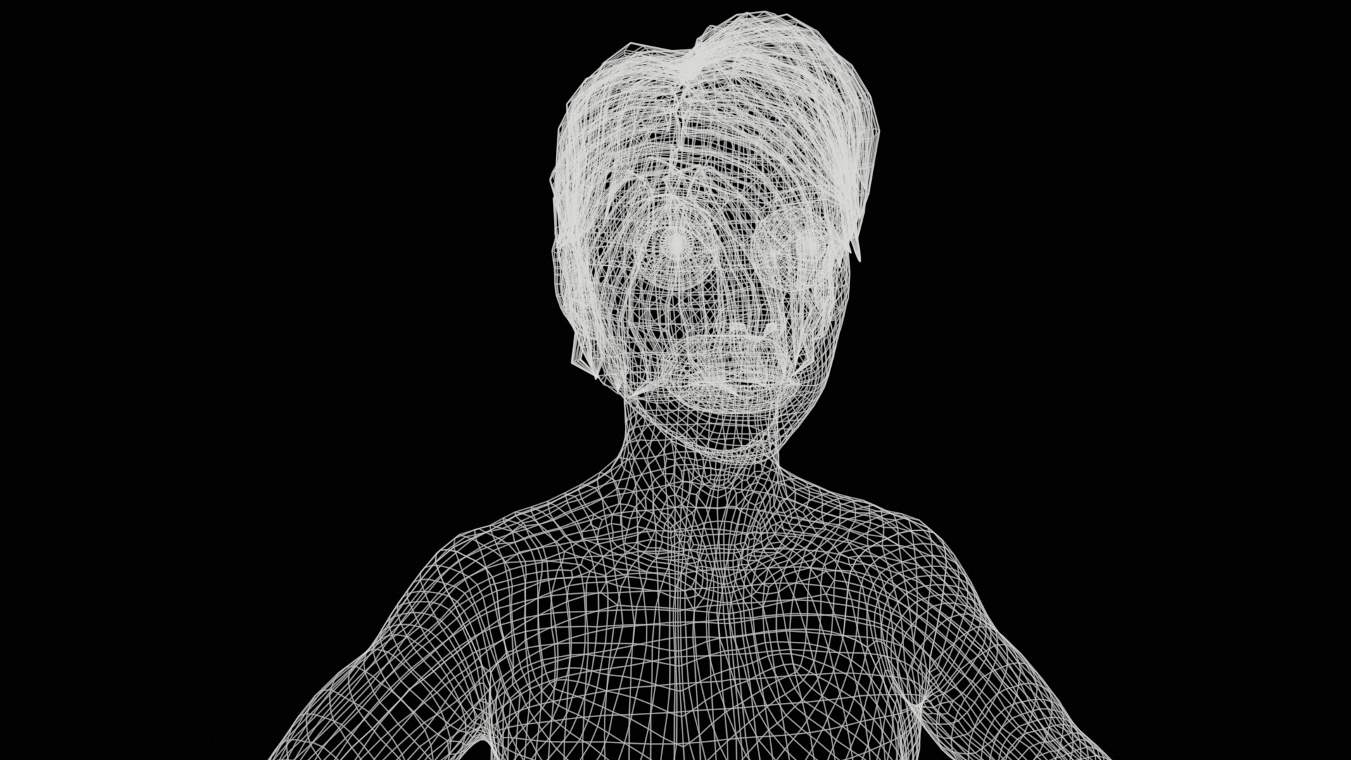 Asian people rig high-poly textured 3D model_29