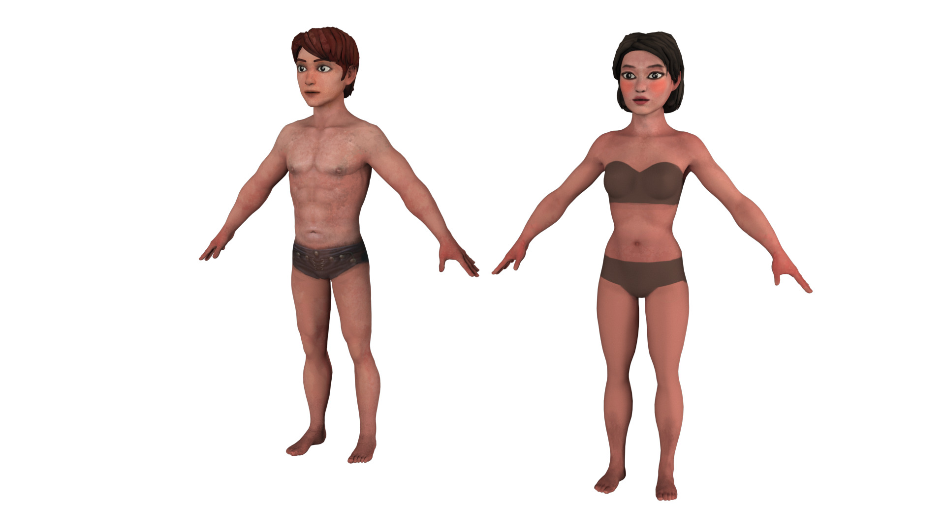 Asian people rig high-poly textured 3D model_2