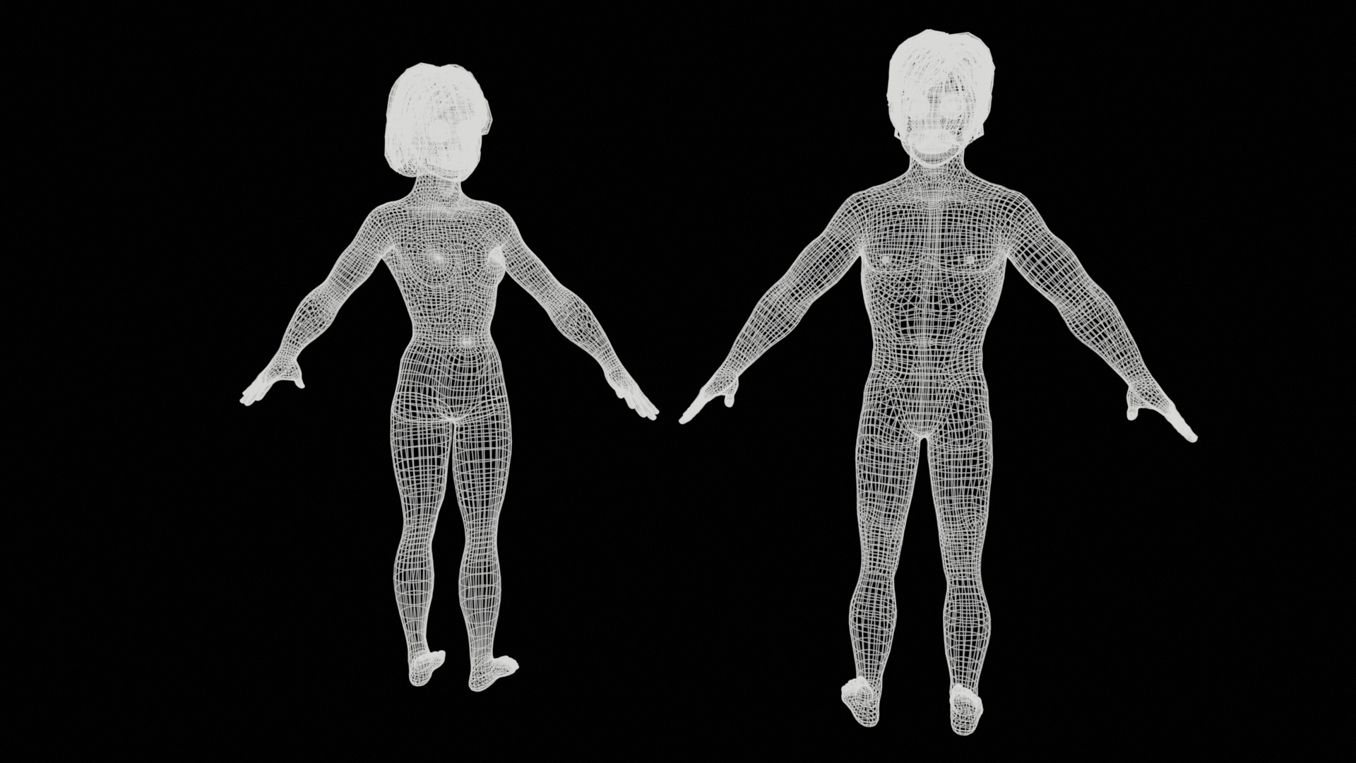 Asian people rig high-poly textured 3D model_28