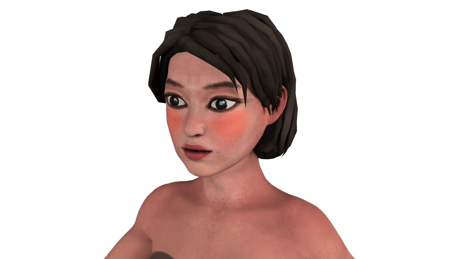 Asian people rig high-poly textured 3D model_11