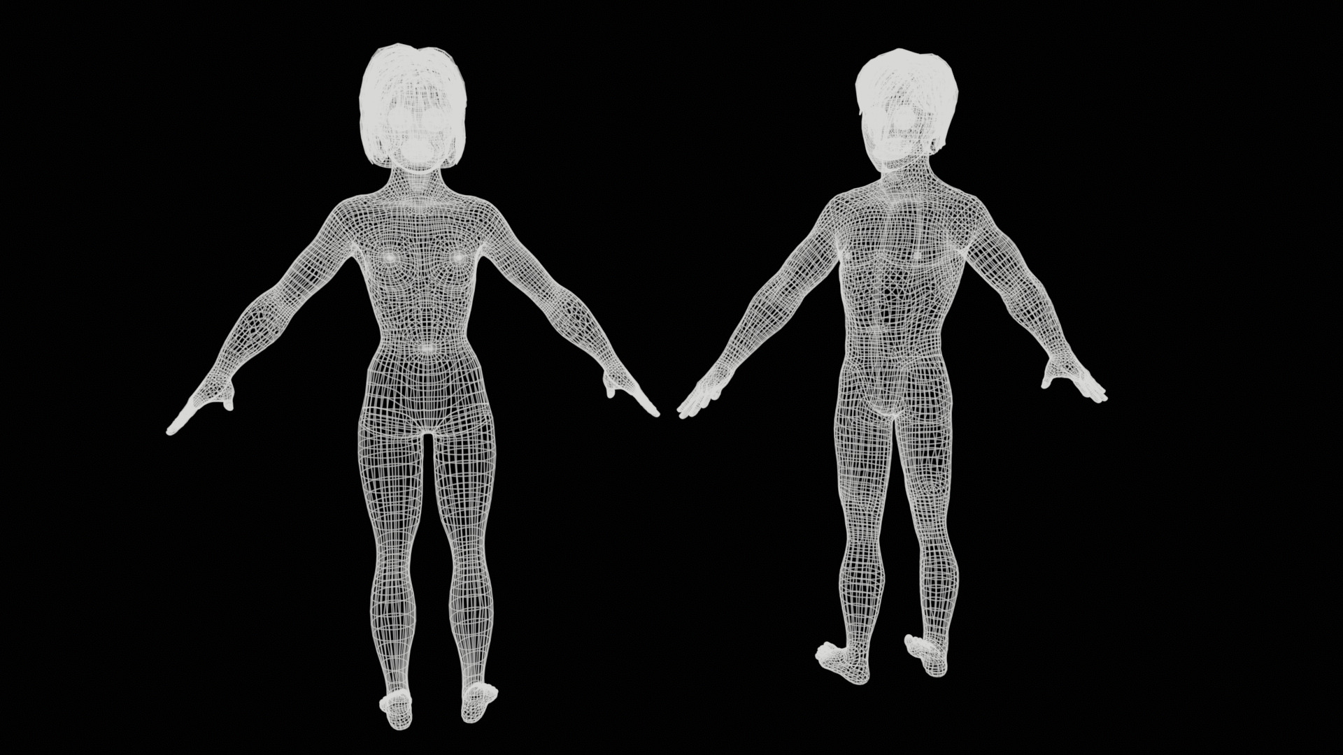 Asian people rig high-poly textured 3D model_27