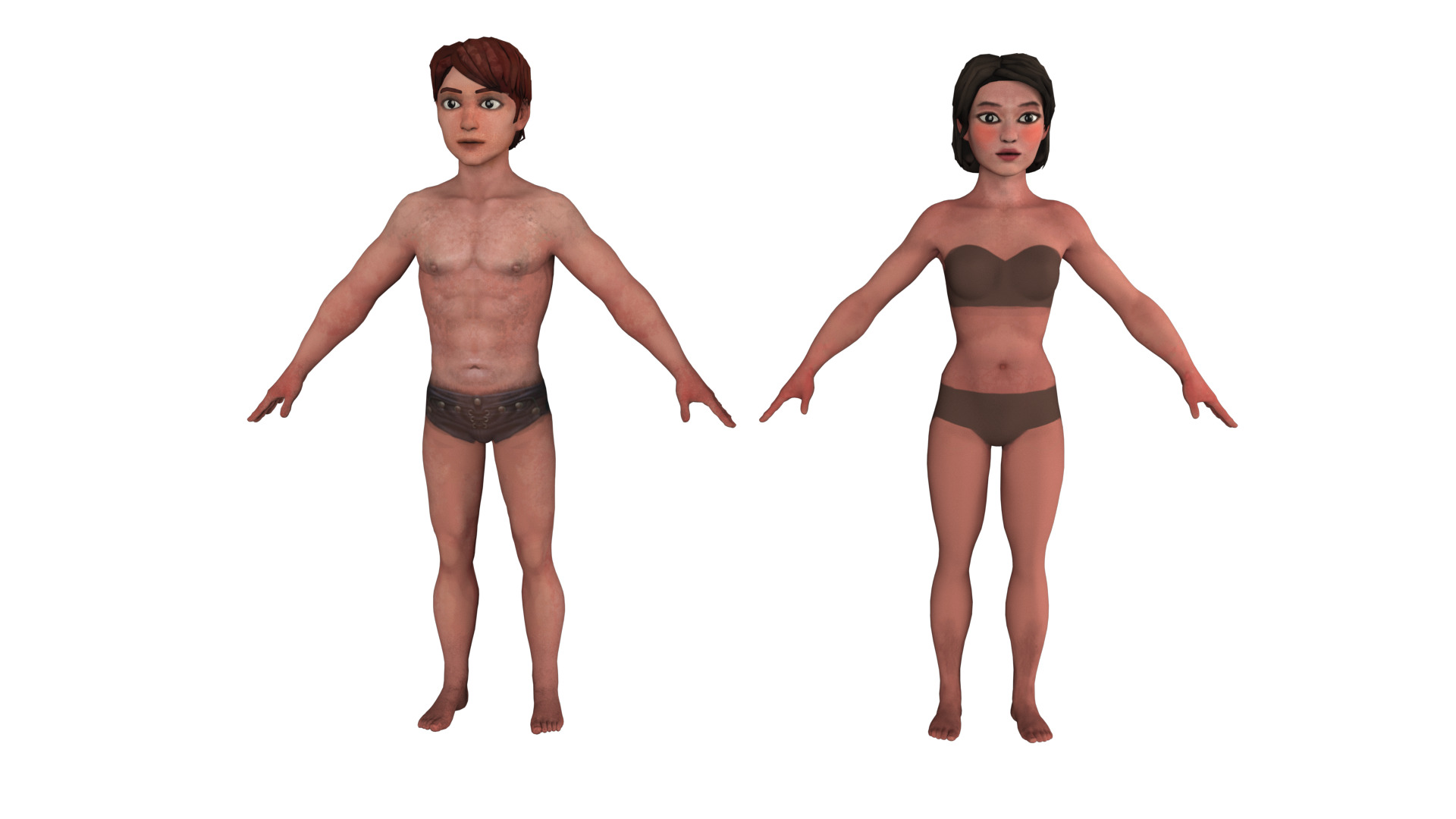 Asian people rig high-poly textured 3D model_6