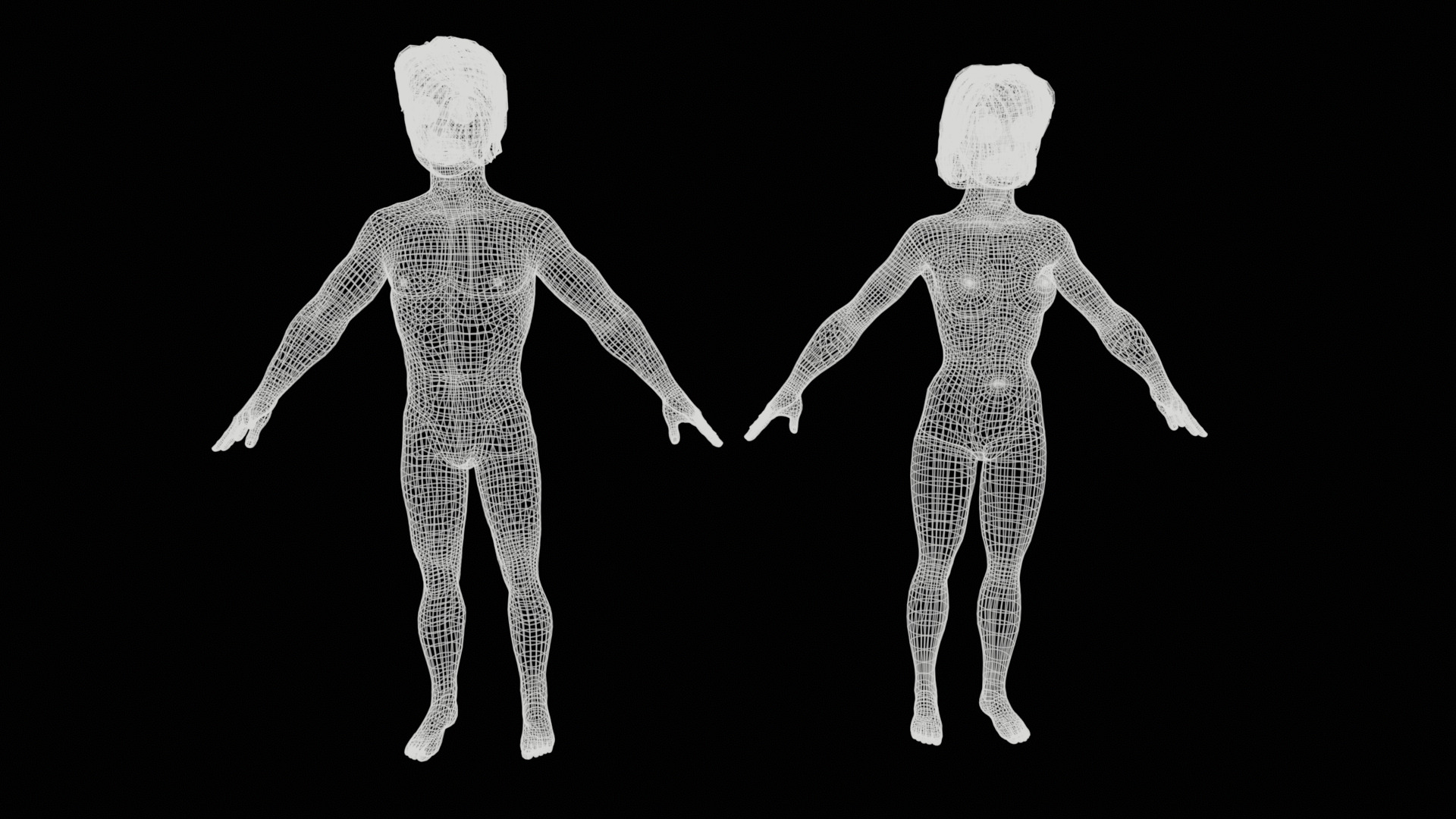 Asian people rig high-poly textured 3D model_23