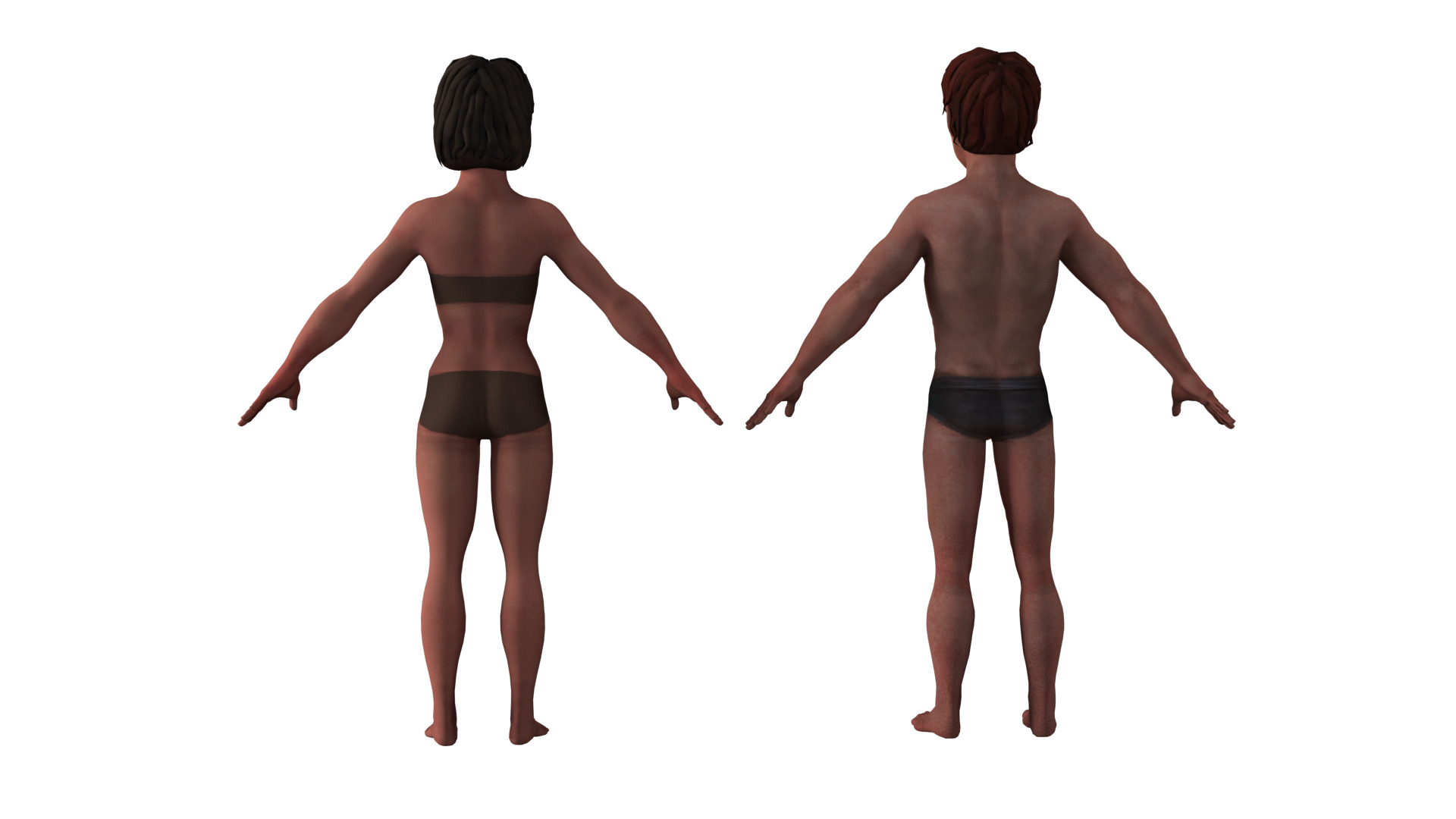 Asian people rig high-poly textured 3D model_7