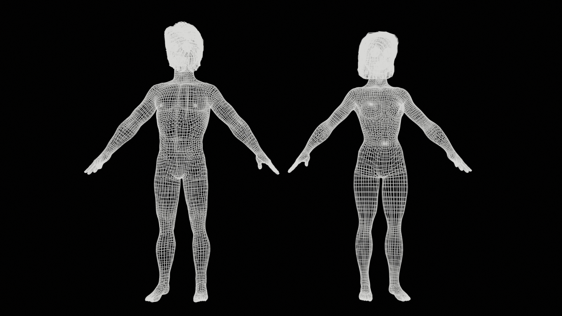 Asian people rig high-poly textured 3D model_25