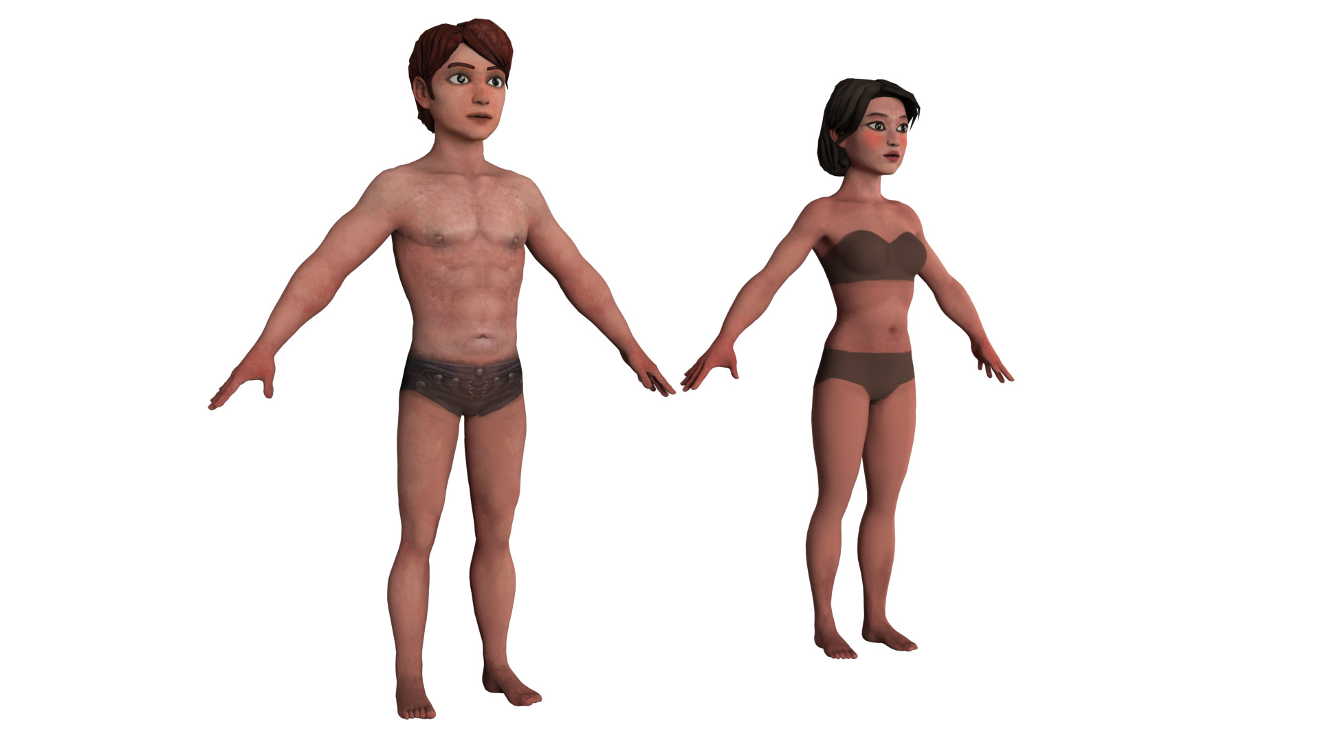 Asian people rig high-poly textured 3D model_8