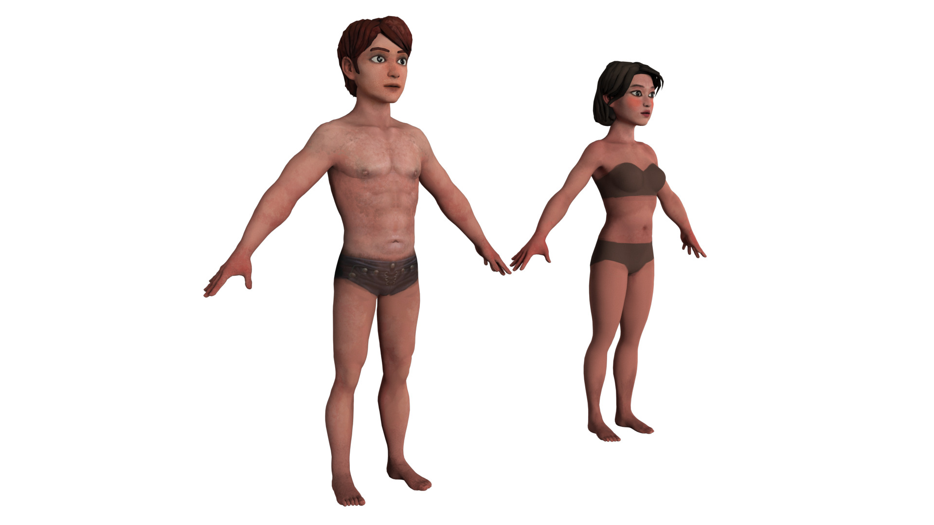 Asian people rig high-poly textured 3D model_10