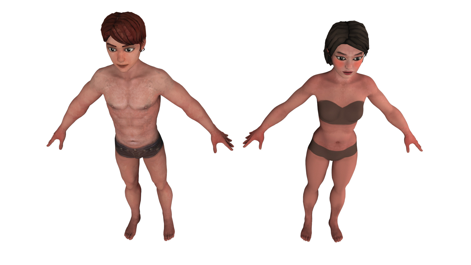Asian people rig high-poly textured 3D model_9