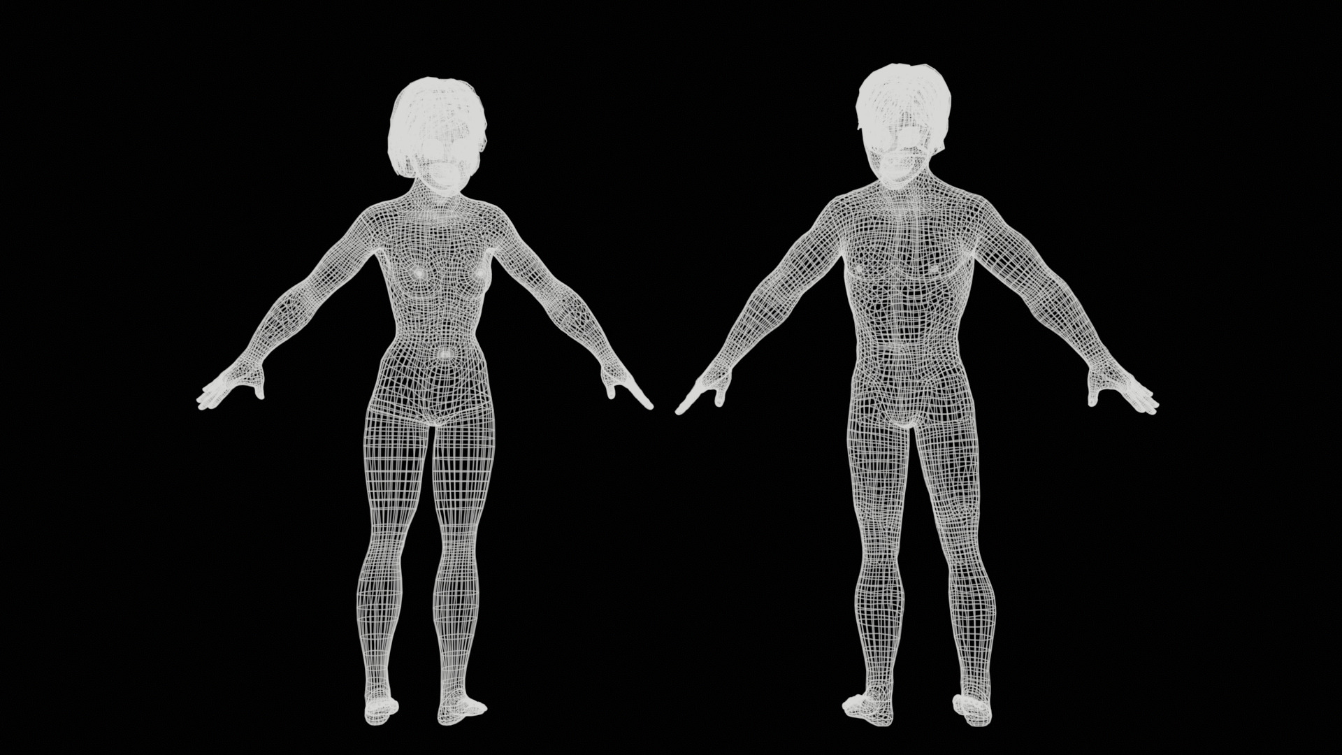 Asian people rig high-poly textured 3D model_26