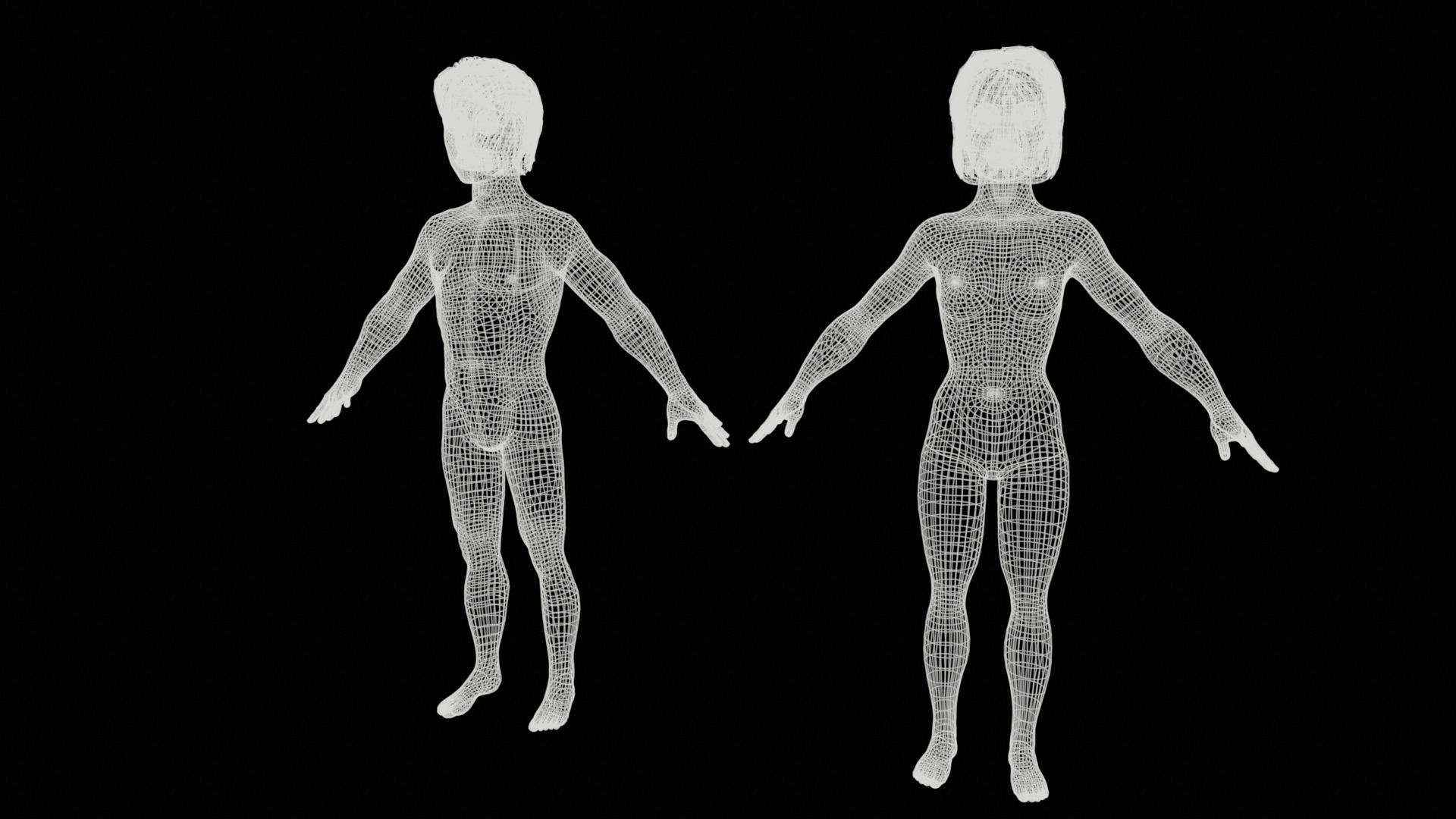 Asian people rig high-poly textured 3D model_24