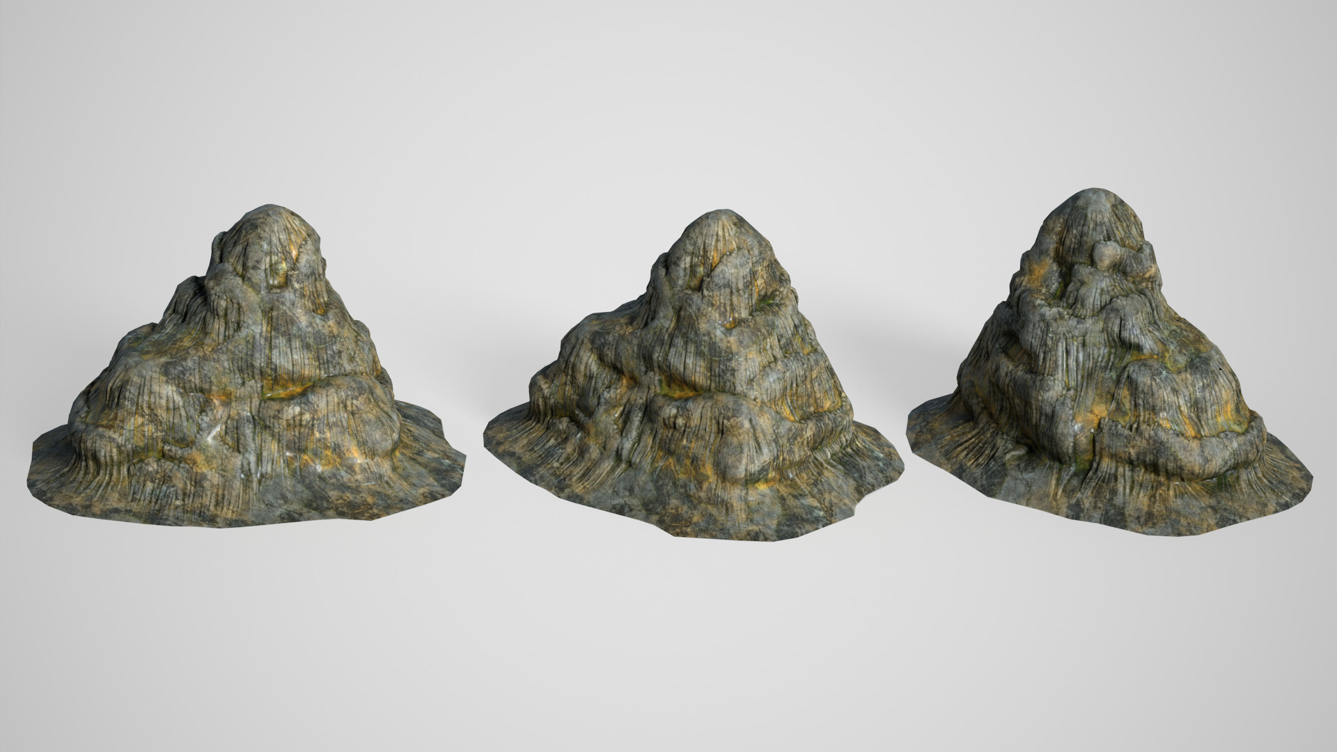 10 Modular Cave Bases - 250127 Low-poly 3D model_3