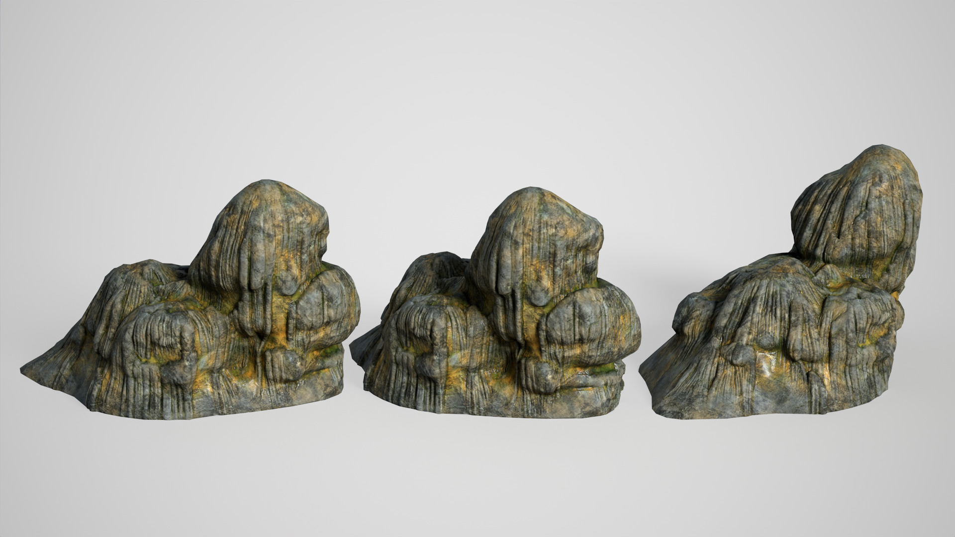 10 Modular Cave Bases - 250127 Low-poly 3D model_8