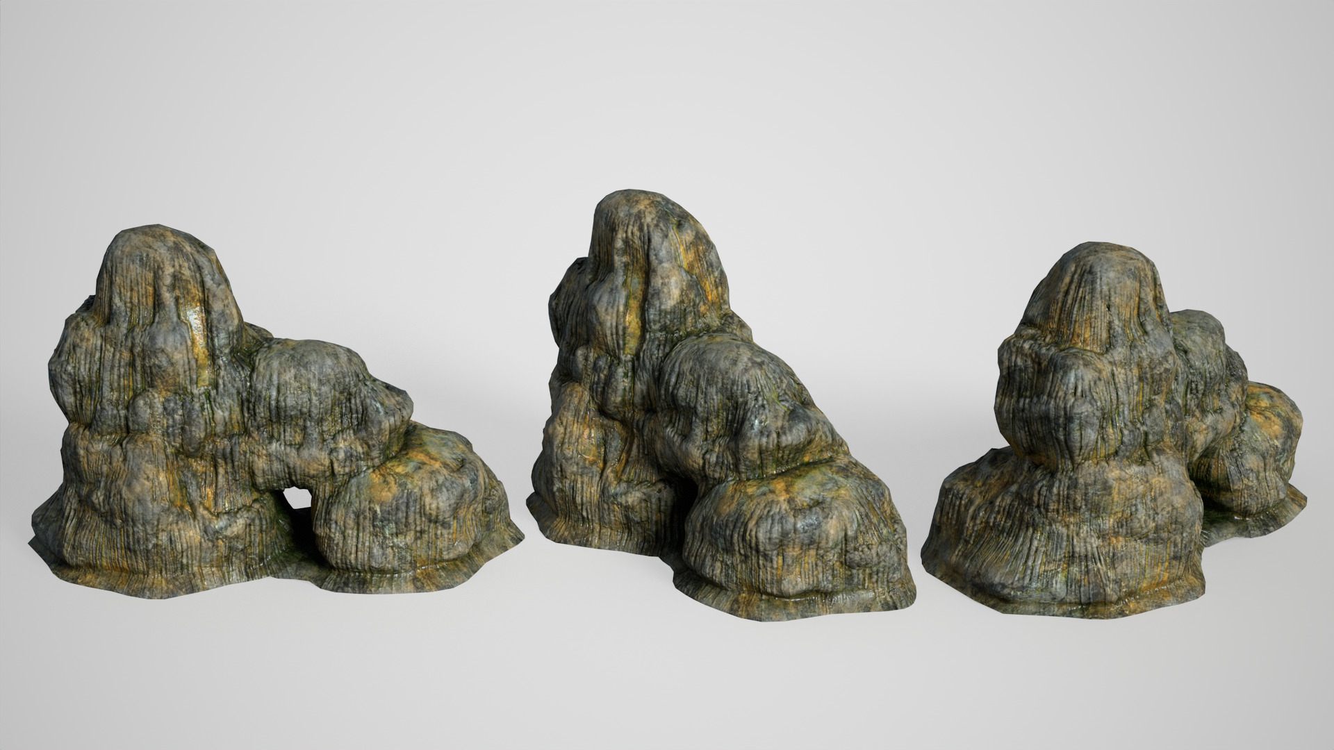 10 Modular Cave Bases - 250127 Low-poly 3D model_5