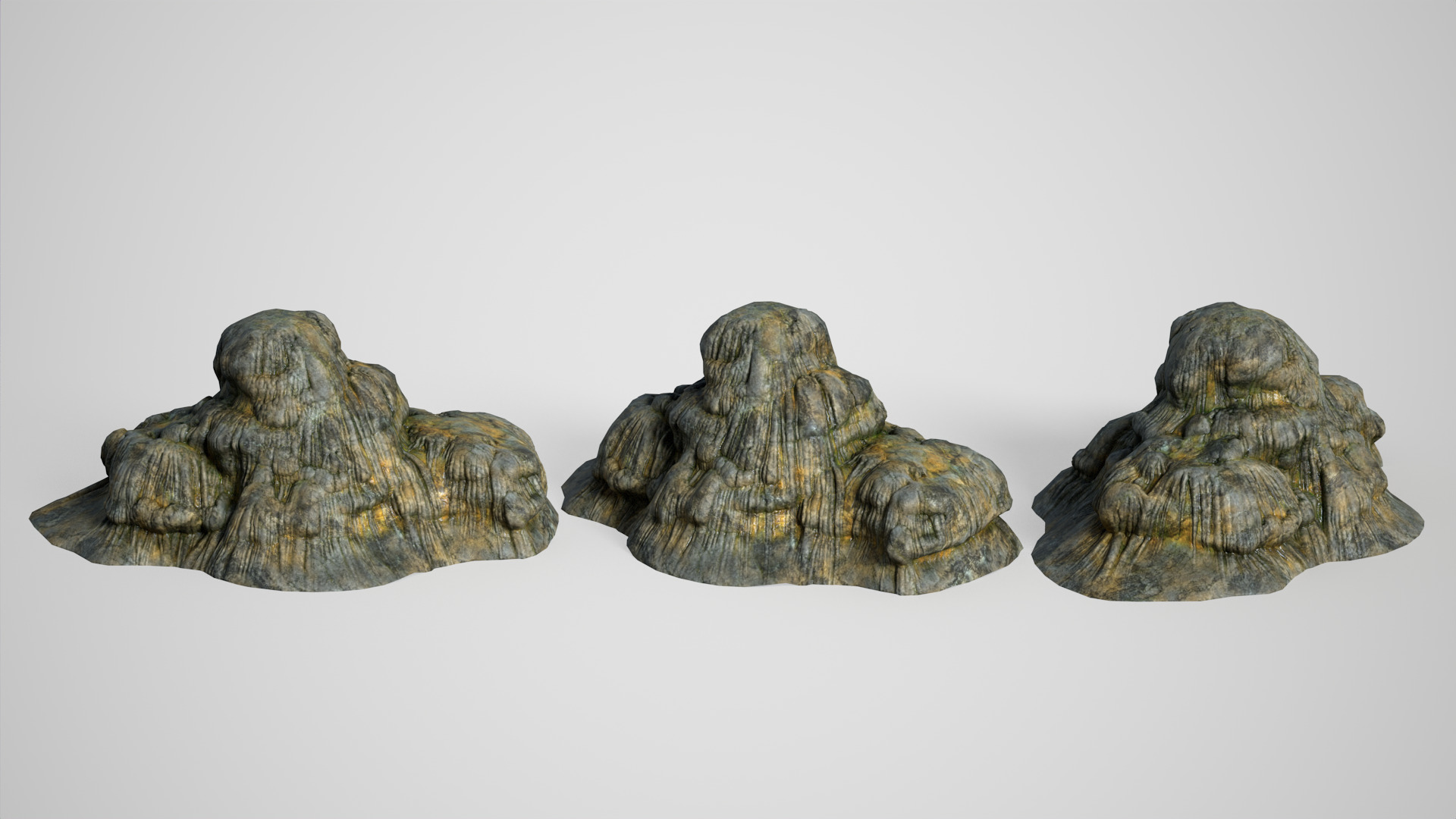 10 Modular Cave Bases - 250127 Low-poly 3D model_9