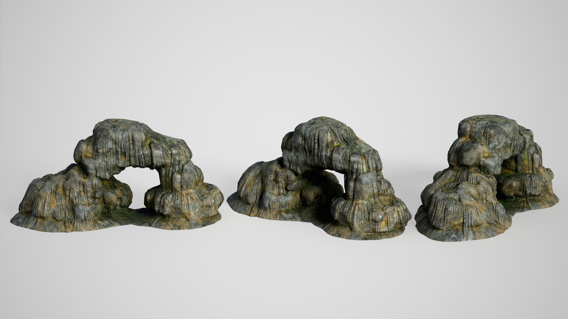10 Modular Cave Bases - 250127 Low-poly 3D model_10