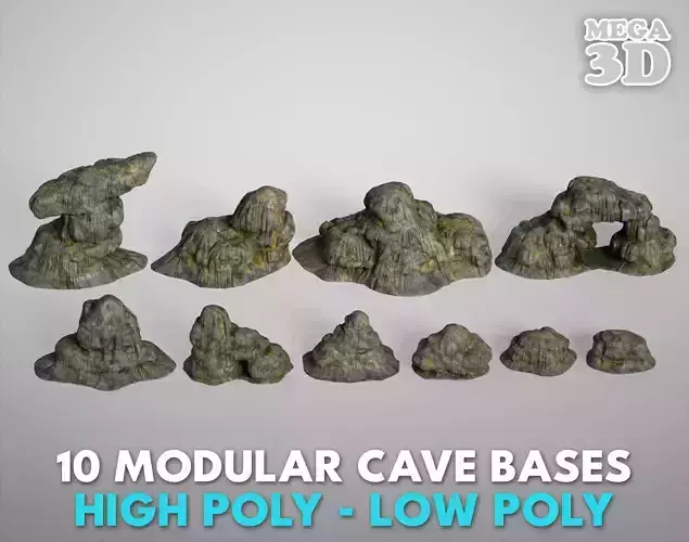 10 Modular Cave Bases - 250127