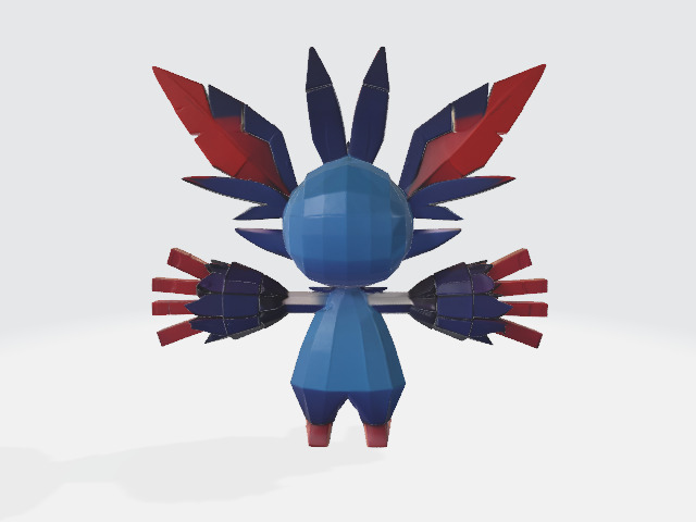 Lowpoly fantasy creature 3D model_2