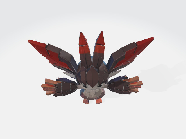Lowpoly fantasy creature 3D model_3