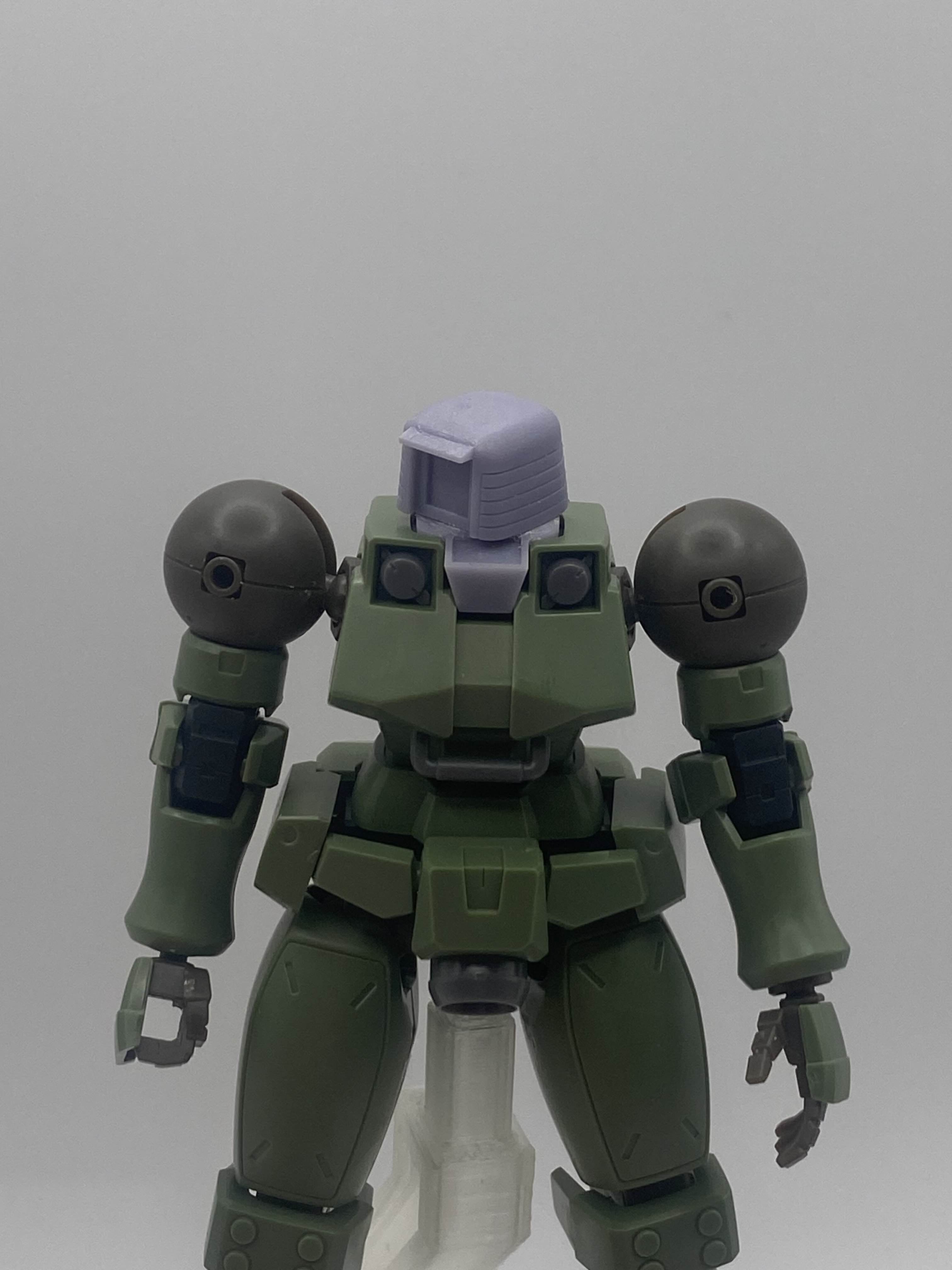 HG Leo compatible articulated head 144 sacle - Gundam Wing 3D print model_1
