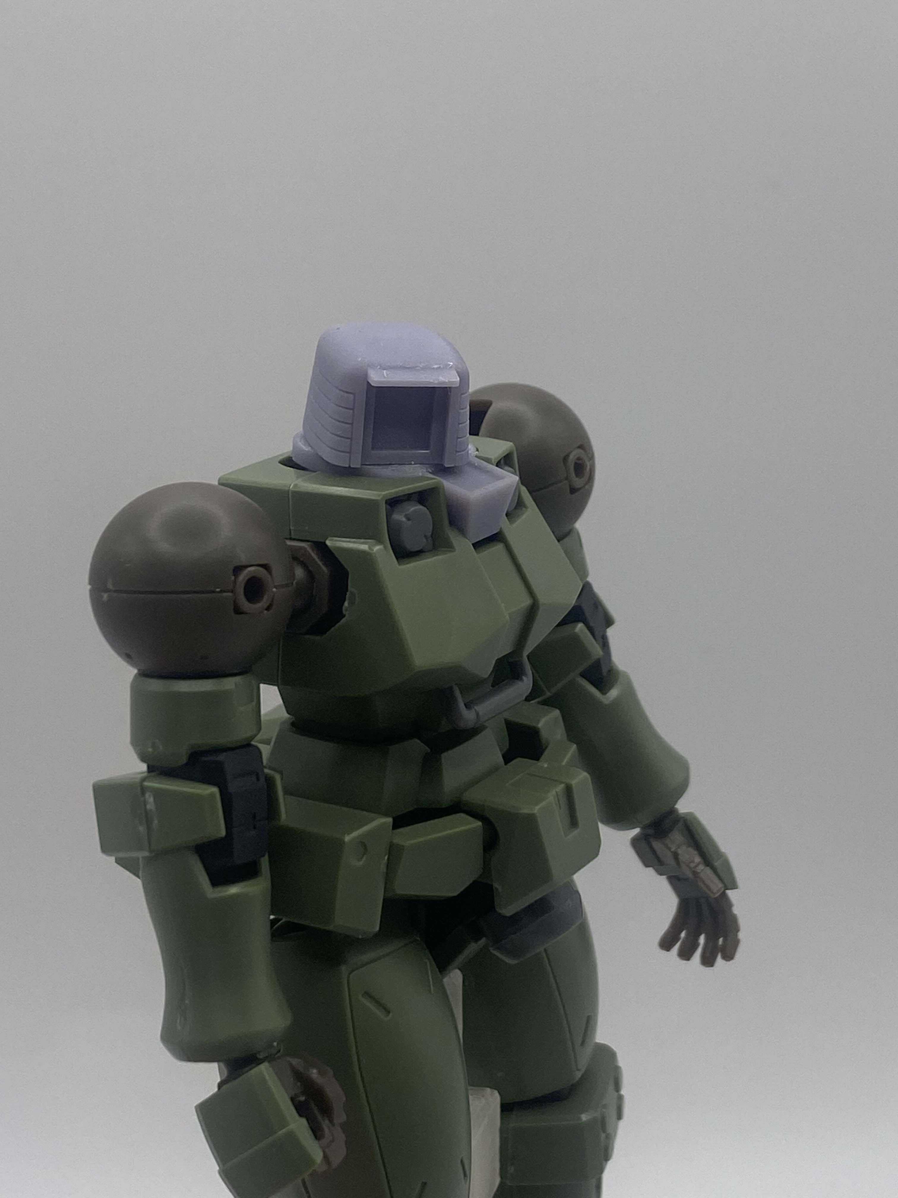 HG Leo compatible articulated head 144 sacle - Gundam Wing 3D print model_2