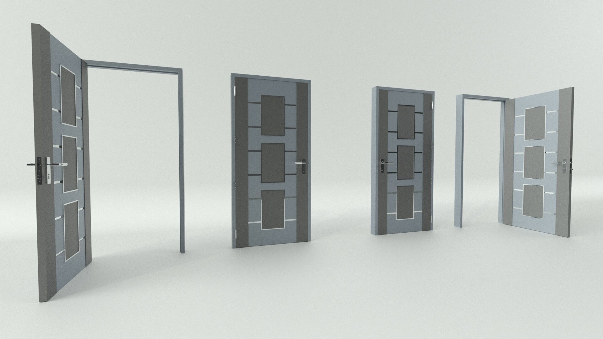 Door sets 8 3D model_2