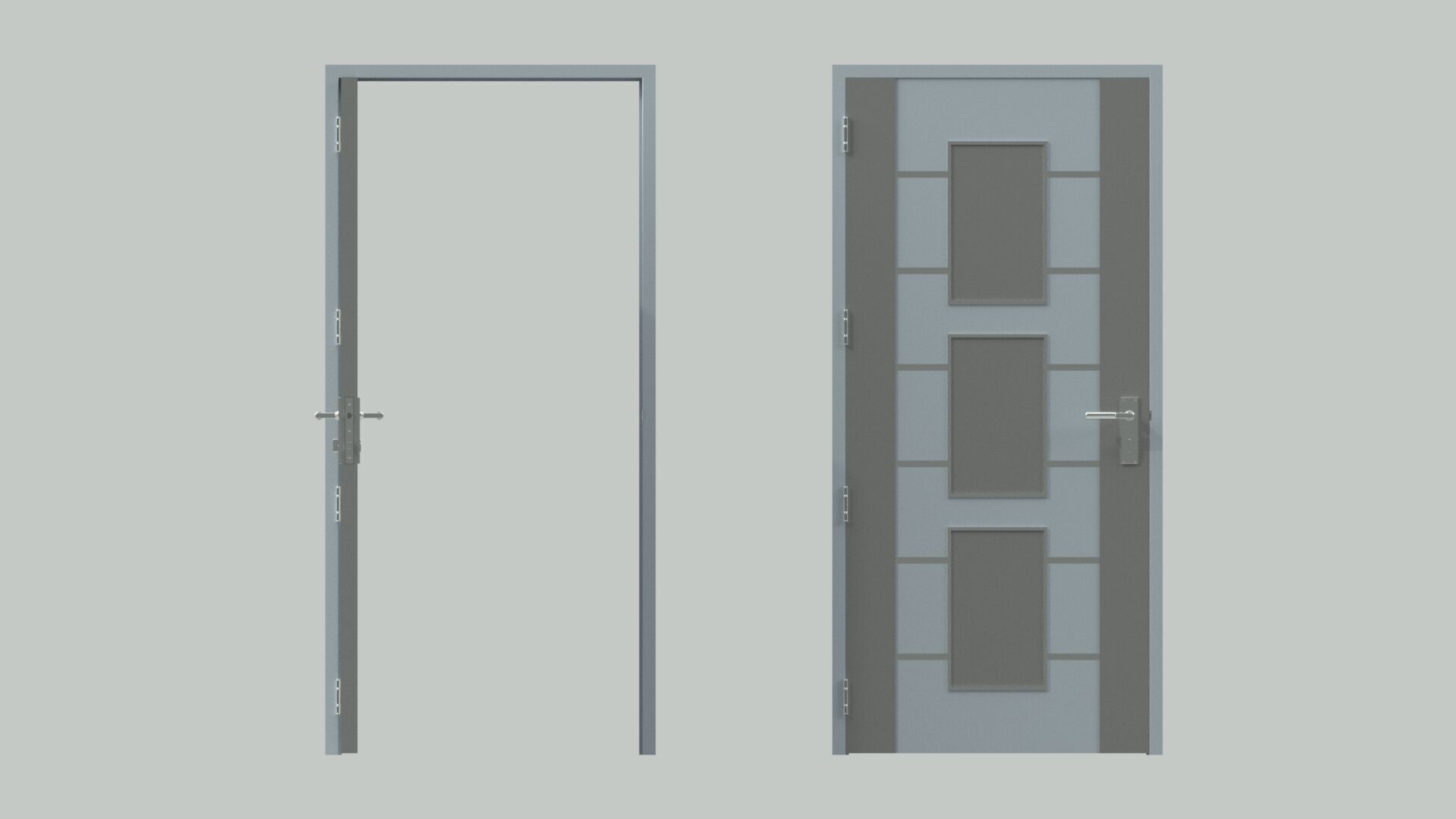 Door sets 8 3D model_4