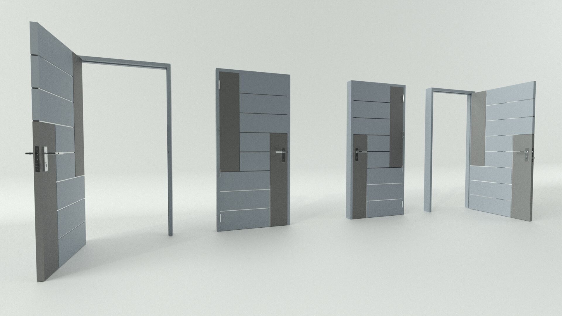 Door sets 8 3D model_10