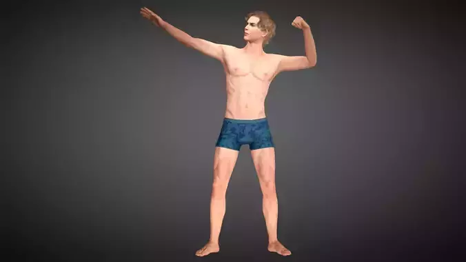 Realistic Male Model Fully Rigged and Animation Ready